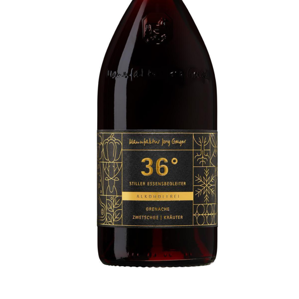 36 Grad alkoholfreier Rotwein 0,375l  von der Manufaktur Jörg Geiger